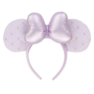 Wear In Disney - 頭箍 Minnie Ears 淺紫釘珠