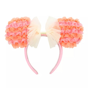 Wear In Disney - 頭箍 Minnie Ears 橙+粉紅色