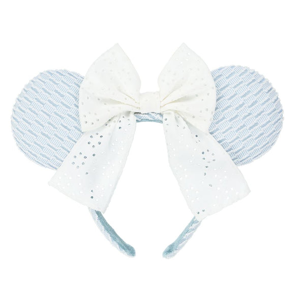 Wear In Disney  頭箍 花布淺藍色