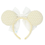 Wear In Disney  頭箍 花布淺黃色