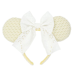 Wear In Disney  頭箍 花布淺黃色