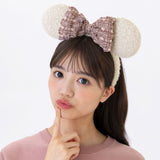 Wear In Disney  頭箍 毛毛紅色格仔