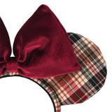 Wear In Disney  頭箍 紅色格仔