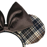 Wear In Disney  頭箍 啡色格仔