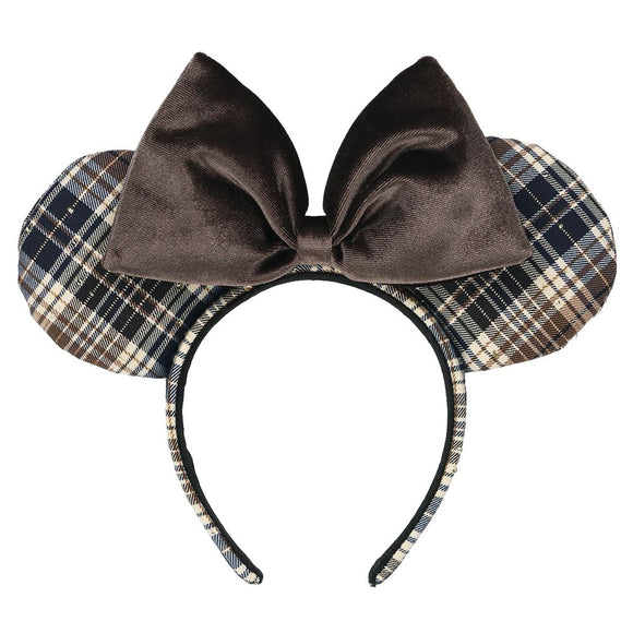 Wear In Disney  頭箍 啡色格仔