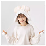 Wear In Disney 毛毛帽子 白&淺粉色