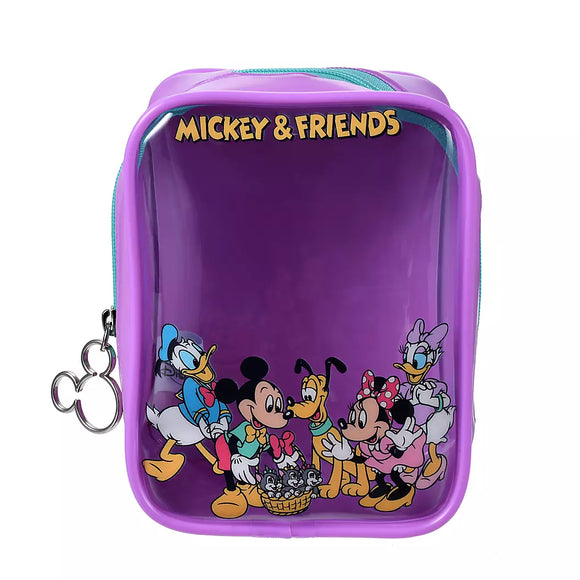 Mickey ＆ Friends 透明小物袋 紫色