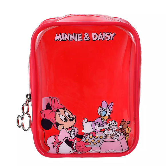 Mickey ＆ Friends 透明小物袋 紅色