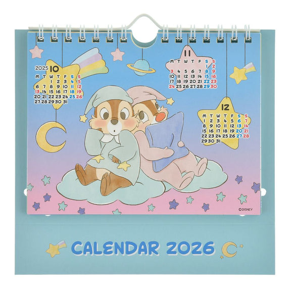 CALENDAR＆ORGANIZER 2026 座枱月曆 Chip&Dale