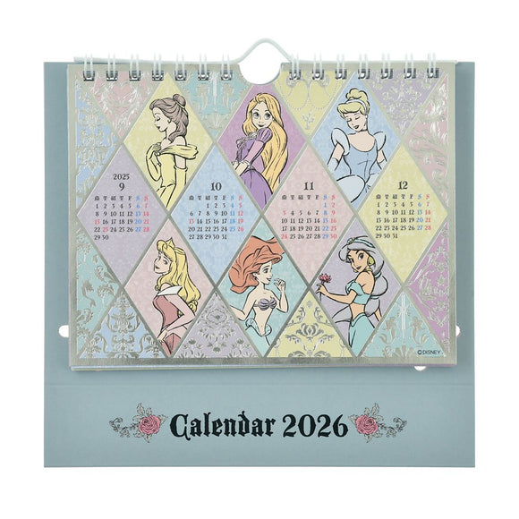 CALENDAR＆ORGANIZER 2026 座枱月曆 Disney Princess