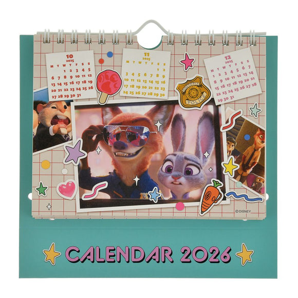 CALENDAR＆ORGANIZER 2026 座枱月曆 Zootopia