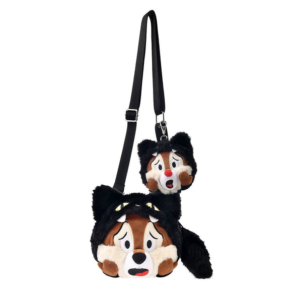 DISNEY STORE HALLOWEEN Chip&Dale 毛公仔斜孭袋