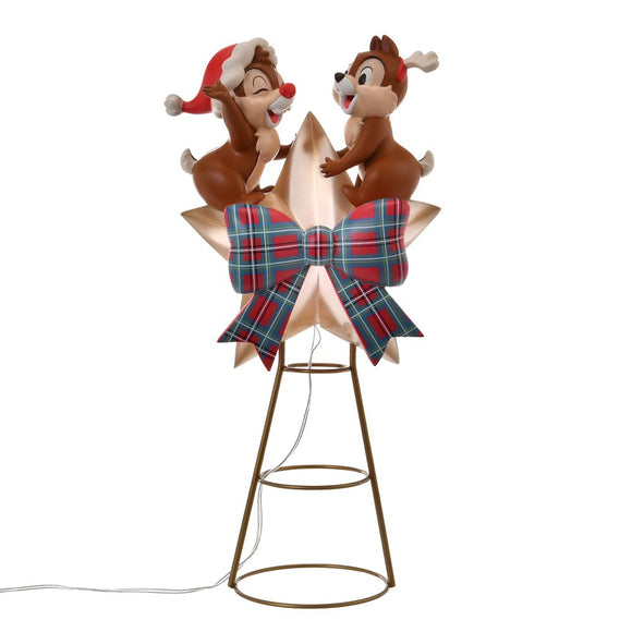 Disney Store Christmas Light up 聖誕樹TOP STAR Chip&Dale
