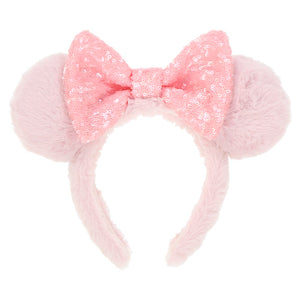 Wear In Disney - 頭箍 Minnie Ears 粉紅色毛毛