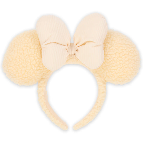 Wear In Disney - 頭箍 Minnie Ears 毛毛 米黃色