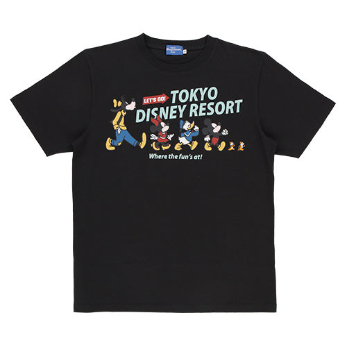 LET’S GO Tokyo Disney Resort Unisex Tee 成人 黑色