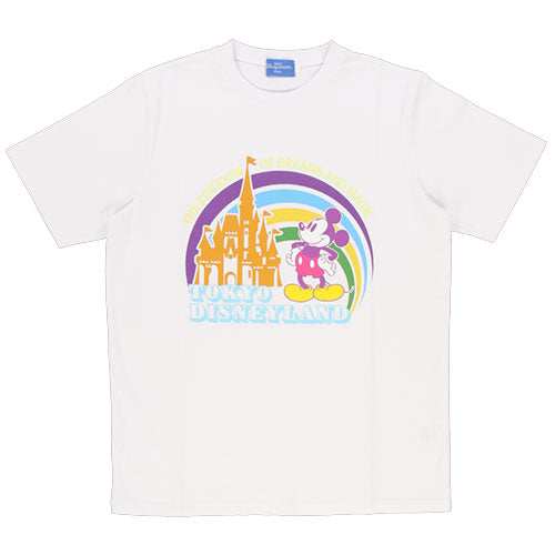 [東京迪士尼樂園] Unisex Tee 彩虹城堡 白色