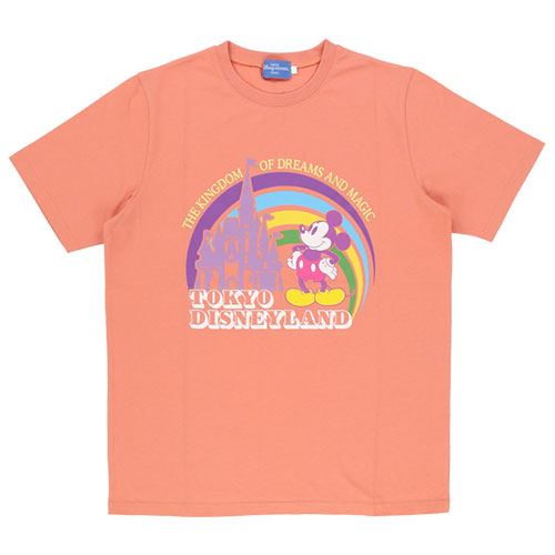 [東京迪士尼樂園] Unisex Tee 彩虹城堡 橙色