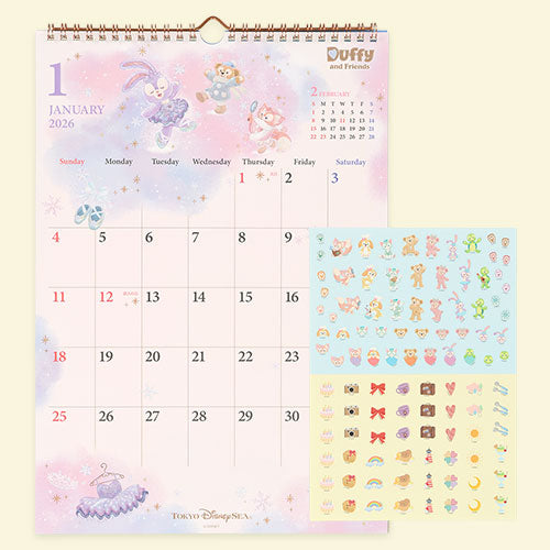 Duffy And Friends  掛牆月曆 CALENDAR＆ORGANIZER 2026
