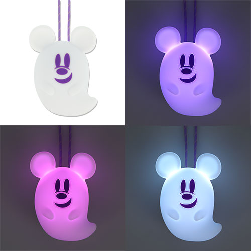DisneyLand Halloween Mickey Ghost 發光掛頸吊飾