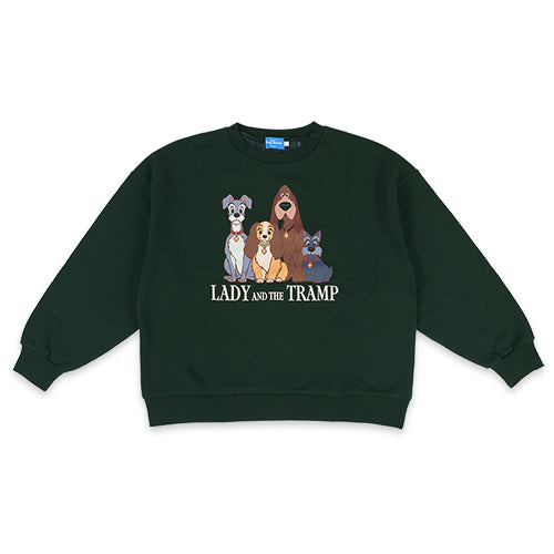 LADY And The TRAMP UNISEX 衛衣 GREEN