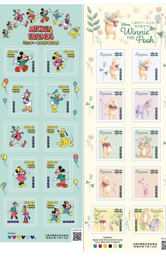 Disney 紀念郵票 Mickey/Pooh