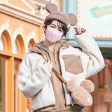 Autumn Wear In Disney - 斜孭袋啡色毛毛