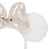 Wear In Disney - 頭箍 Minnie Ears 仿皮珍珠 白色