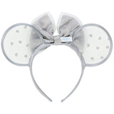 Wear In Disney - 頭箍 Minnie Ears 灰色紗心心