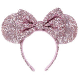 Wear In Disney - 頭箍 Minnie Ears 粉紅閃片