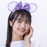 Wear In Disney - 頭箍 Minnie Ears 紫紗點點