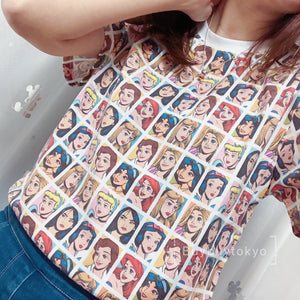 Disney over print Tee Disney Princess