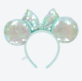 Wear In Disney - 頭箍 Minnie Ears 薄荷綠閃片