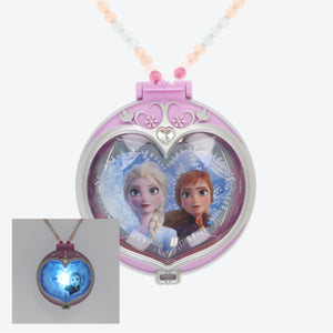 [東京迪士尼樂園]  發光發聲掛頸吊飾 Elsa & Anna