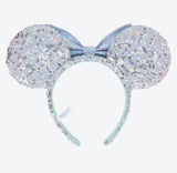 Wear In Disney - 頭箍 Minnie Ears 銀白色閃片