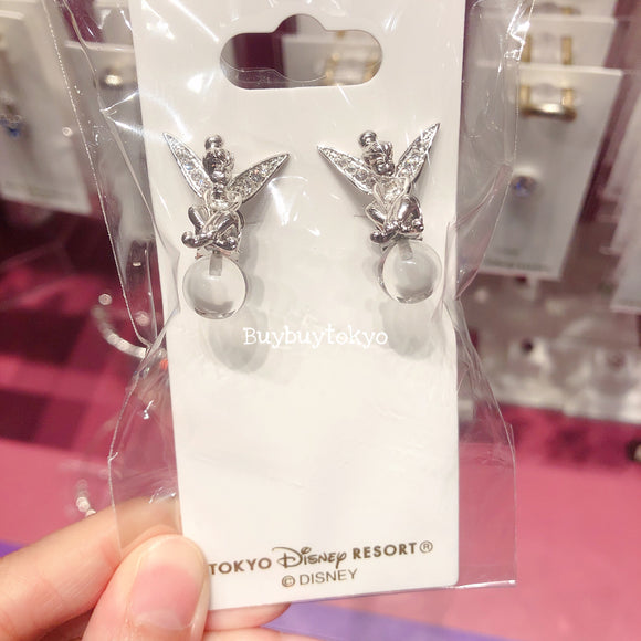 [東京迪士尼樂園] 水晶耳針耳環 Tinker Bell