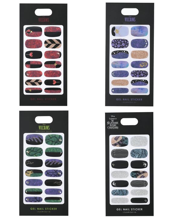 Disney Store Gel Nail Sticker Jack/Ursula/Maleficent/Queen Of Hearts